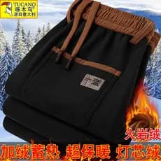 Woodpecker calças de veludo masculino outono inverno 2026 novo estilo mais veludo engrossado calças casuais masculinas r