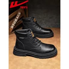 Puxar para trás sapatos masculinos Martin botas masculinas 2026 primavera botas casuais masculinas estilo britânico maca