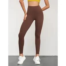 Nuls Nude Calças de Fitness Femininas Skinny Sem Linha Embaraçosa Antibacteriana Cintura Alta Hip Lift Correndo Amanhece