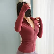Grosso esportes superior apertado zíper Cardigan outono inverno treinamento ao ar livre yoga correndo roupas de yoga jaq