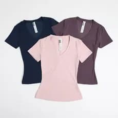 Top de ioga Nude com decote em V, adequado para a pele, respirável, Slim Fit, aparência mais fina, curto @-