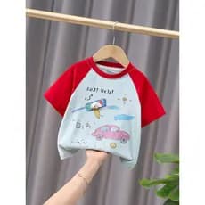 Meninos camiseta de manga curta 2026 novo estilo verão moda crianças verão topo bebê verão puro algodão roupas finas t