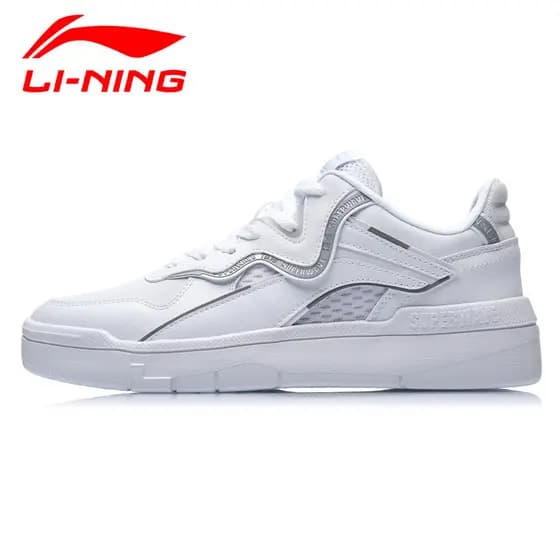 Li Ning sapatos casuais sapatos masculinos outono novo estilo Weiwu tênis masculino clássico sapatos brancos tênis de ca