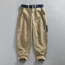 Ami cáqui calças casuais masculinas novo estilo japonês calças soltas Multi-bolso americano Retro masculino macacão