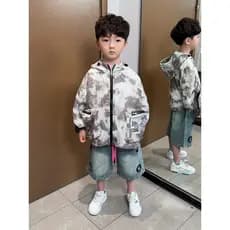 Roupas infantis Protetor solar infantil Roupas com capuz Roupas de verão 2025 Novo estilo Roupas de pele para meninos Me