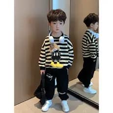 Meninos primavera terno 2026 novo estilo moda forro de lã bonito crianças pequenas outono inverno moletom bonito roupas