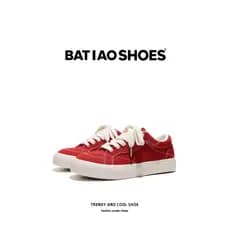 Sapatos masculinos sapatos americanos Retro vermelho tênis masculino verão respirável All-Match sapatos casuais na moda