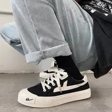 Puxar para trás sapatos masculinos inverno baixo-topo na moda All-Match sapatos de sola grossa respirável 2025 novo nich