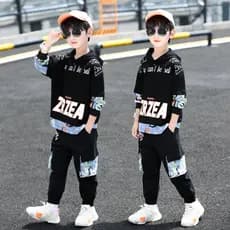 Crianças roupas meninos roupas de outono ternos 2026 novo estilo médio grande crianças moda meninos versão coreana prima