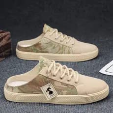 Homens sapatos de lona verão Casual respirável moda All-Match juventude tênis exterior Wear Baotou chinelos meia chinelo