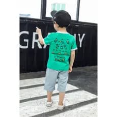 GILE camiseta infantil verão roupas finas roupas de verão do bebê roupas infantis meninos meninas terno de manga curta m