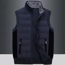 Colete masculino genuíno de alta qualidade outono novo estilo Casual colete de malha gola sem mangas jaqueta tamanho gra