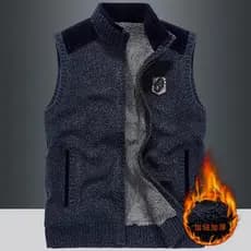 P PPOK outono inverno colete de malha masculino versão coreana juventude zíper sem mangas camisola Cardigan camisola for