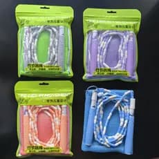 Corda de pular de bambu, assinatura, treinamento de estudante, fácil de começar, comprimento ajustável, corda de pular,