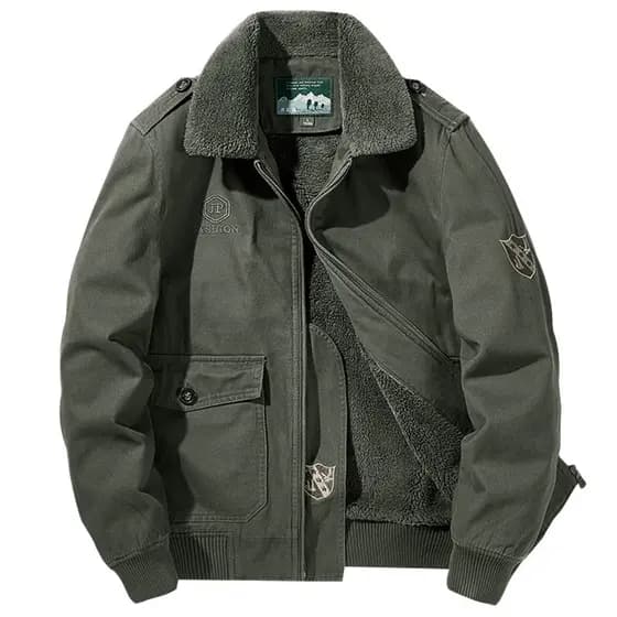 Jaqueta acolchoada masculina de lã espessada jaqueta acolchoada de inverno jaqueta Bomber quente jaqueta masculina lapel