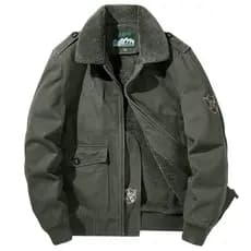 Jaqueta acolchoada masculina de lã espessada jaqueta acolchoada de inverno jaqueta Bomber quente jaqueta masculina lapel
