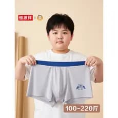 Hengyuanxiang roupa íntima infantil grande, Boxer de desenvolvimento para meninos e meninas, tamanho grande, solto, adol
