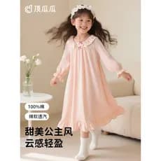Dingguaguaguaguaguaguaguaguagua meninas camisola médio grande crianças adolescentes puro algodão verão manga comprida ca