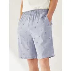 Dingguagua loja principal oficial calças de pijama masculinas genuínas algodão puro verão estilo fino 100% algodão Short