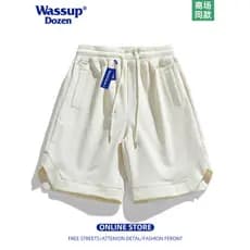 Wasup dúzia de Shorts americanos de rua alta masculino verão calças casuais street Wear pesado reto solto calças esporti