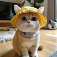 Japão importado do japão chapéu de gato bonito cão sem orelhas verão protetor solar chapéu de sol Pet gatinho balde chap