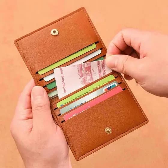 Japão Muji feminino titular do cartão Ultra-fino pequeno banco ID titular do cartão carteira de motorista pequena simple