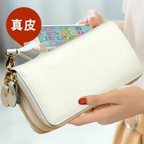 Bolsa de embreagem de couro genuíno saco de embreagem branco feminino High-End sentir 2026 novo estilo verão simples All