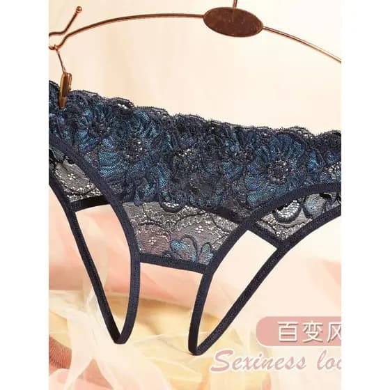Roupa interior feminina oco novo estilo fino respirável bordado cintura baixa sem costura menina encantador renda transp