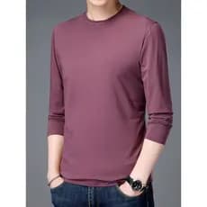 Roupa interior de outono masculina parte superior do corpo camisa de fundo fino algodão térmico topo camisola de algodão