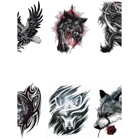 Social masculino feminino colorido tatuagem adesivos à prova dwaterproof água duradoura estudante adesivos simulação lob