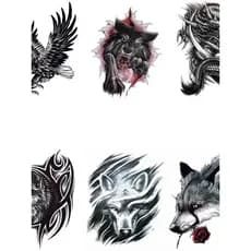 Social masculino feminino colorido tatuagem adesivos à prova dwaterproof água duradoura estudante adesivos simulação lob