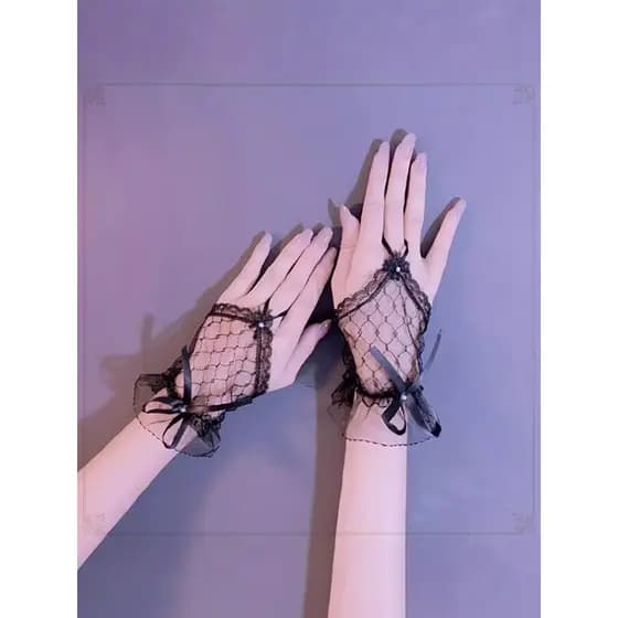 Capa de cicatriz de pulso pulseira protetor solar luvas femininas fino meio dedo condução renda sem dedos capa de cicatr