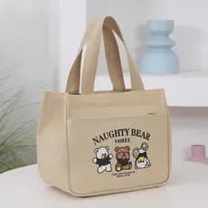 Bolsa simples de alto valor para bebê mãe Outing lona pequena bolsa tridimensional Commuter espessada bolsa de almoço Be