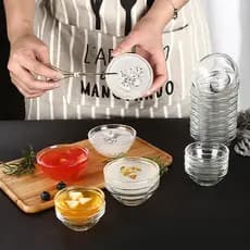 Tigela de alta qualidade para bolo, tigela especial, tigela de vidro, salão de beleza, transparente, resistente a altas