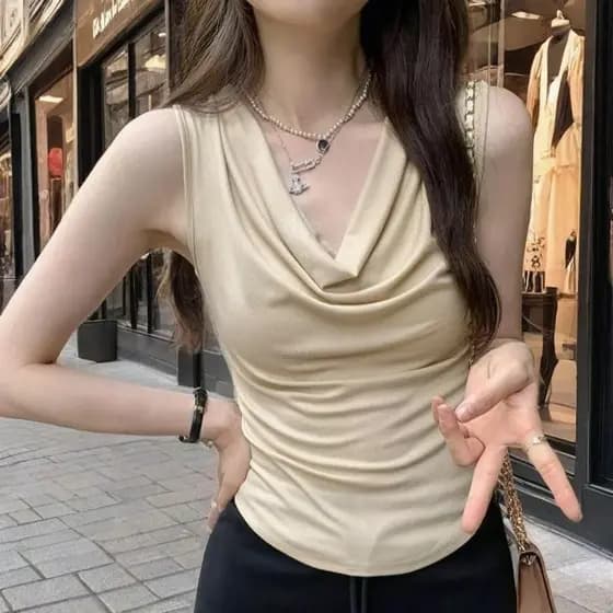 Puro desejo estilo verão roupas femininas mais magro olhar americano novo estilo influenciador quente menina Swing colar