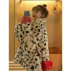 Feminino novo estilo fúria outono inverno pele do falso legal casaco versão coreana casaco feminino pele de uma peça 202