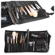 Bolsa de cintura de fibra com vários bolsos, grande capacidade, maquiagem profissional, estúdio fotográfico, visão exter