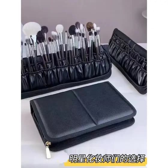 Xiaohongshu recomendado Vertical dobrável saco de escova grande capacidade escova 29 buracos saco de armazenamento de es