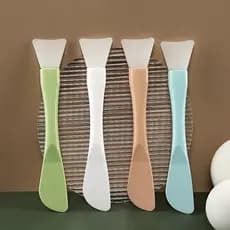 Silicone dupla cabeça máscara escova raspador tipo esfregaço máscara de lama dedicada DIY escova de limpeza Facial escov