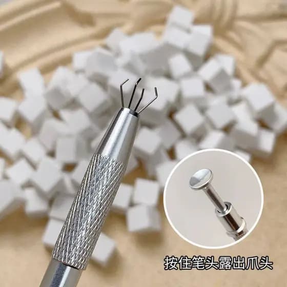 Manicure Tofu Paipai algodão Grab caneta mancha ferramenta útil manicure loja ferramenta dedicada gradiente esponja caix