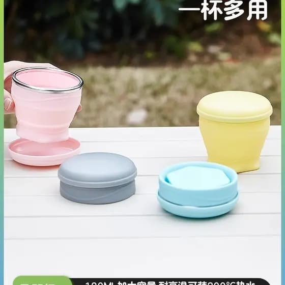 Copo dobrável alemão, lavagem de viagem, resistente a altas temperaturas, bolso portátil, copo de água com tampa, copo d