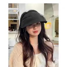 Novo estilo vazio chapéu superior feminino verão nicho Design protetor solar chapéu de sol temperamento gaze chapéu de s