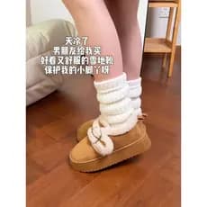 Forro de lã de sola grossa tênis quentes 2025 novo estilo inverno exterior forro botas de algodão quente dois sapatos de