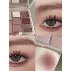 Oficial autêntico doce ligeiramente bêbado ~ seco rosa nove cores paleta de sombras pó fosco névoa deserto fino piscando