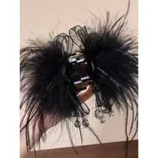 Pena Grab clip feminino sentir 2026 novo estilo grande grosso grampo de cabelo volta cabeça cabelo tubarão clipe cocar
