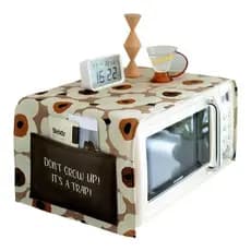 Huahua Capa para forno de micro-ondas Capa Anti-poeira Capa Universal para forno de algodão e linho Capa para máquina de