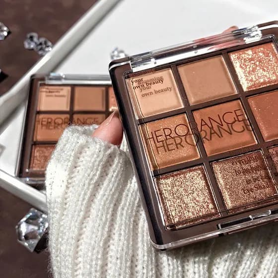 Paleta de sombras de nove cores perolado fosco fino Flash trabalhadores de escritório estudantes barato diário Nude maqu