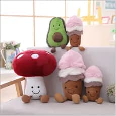 Comércio exterior novo estilo cabeça de cogumelo travesseiro boneca brinquedo de pelúcia cama boneca dormir Ragdoll cria