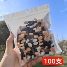 [100 peças] esponja de duas cabeças sombra vara descartável látex sombra escova para Manicure mancha grande cabeça peque