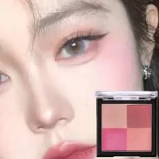 Luz branqueadora de água baixa saturação quatro cores veludo Blush Rouge pó feminino fosco Natural contorno tridimension